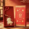 Oveja Oveja Consigue Colgante de Oro Milmillonario Año de la Oveja Zodiaco Cuerda Roja Cadena para Teléfono Móvil Señal Superior Colgante para Bolso Personalizado Tráfico Conducción Regalo