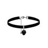 Collar de fresa goteando para mujer Venta al por mayor cuero negro hip hop dulce fresco collar de nicho transfronterizo de alta gama collar de moda