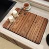 Alfombrilla de secado para fregadero de cocina con veta de madera transfronteriza, alfombrilla de mesa de tierra de diatomeas, alfombrilla antideslizante, alfombrilla absorbente para secado de mesa de café, alfombrilla de aislamiento térmico