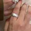 Anillos de Fuegos Artificiales Dulces y Frescos Apilables para Mujeres, Anillos Abiertos Geométricos de Doble Capa de Estrella de Onda Cepillada, Anillos de Dedo Índice de Estilo Ins de Moda