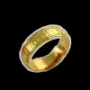 Anillo Baifu Chapado en Oro de 24k Anillo Simple para Hombre y Mujer Apertura Ajustable Anillo de Oro Arena Estilo Coreano
