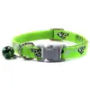 Collar Decorativo para Perro con Estampado de Cachorro Pastoral con Anillo de Campana en el Cuello, Correa de Tracción para Exteriores Anti-Pérdida, Hebilla Gris