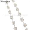 Folhas de cristal chiques corrente de diamantes acessórios para figurino de palco corrente código corrente para vestido de noiva corrente de garra acessórios de decoração para bagagem