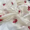 Novedad Bordado con Cinta Tela Bordada Tela de Gasa Cadena de Hilo de Algodón Tela Bordada Guofeng Hanfu Bordado Cheongsam