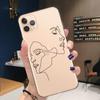 Para iPhone15 graffiti criativo novo casal arte linha capa de telefone