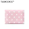 Cartera Plegable de Tres Pliegues para Mujer con Lunares Estilo Coreano Diseño Simple Estilo Ins Múltiples Ranuras para Tarjetas Billetera Monedero Venta al por Mayor