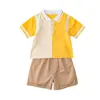 Uniforme de Jardín de Infancia Jinmier Verano Manga Corta Traje Deportivo de Verano para Niños Traje de Graduación Uniforme de Escuela Primaria