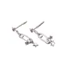 Pendientes de clip de estrella de circonita para mujer, Pendientes de nicho de lujo ligero, exquisitos, con sentido de personalidad y sofisticación