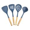 Nueva espátula de silicona con mango de madera, espátula de silicona antiadherente, utensilio de cocina, espátula, cuchara para sopa, espátula para cocinar, espátula para freír de uso doméstico