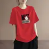 Camiseta de Manga Corta para Mujer para Exportación, Nuevo Verano 2026 Delgado Estilo Coreano Corte Holgado Talla Grande Versátil Moderno Juvenil Top