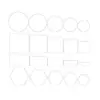 Cortadores de Galletas Básicos Geométricos Redondo Cuadrado Arco Set de Cortadores para Moldear Fondant Herramientas de Horneado DIY