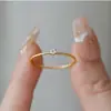 Anel de Diamantes Mini de Luxo Ninho com Brilho e Sensação de Alta Qualidade Ouro 18K Anel de Diamantes Anel de Gipsófila Feminino Joias Elegantes