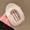 Pinza para el Cabello de Acetato de Alta Gama con Nácar, Pasador Plano Curvo Que No Lastima la Parte Posterior de la Cabeza, Pinza Grande para Peinados Recogidos, Accesorio para el Cabello de Pico de Pato