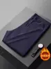 Calça Reta Grossa de Veludo Cotelê à Prova de Frio Masculina Outono e Inverno Elástica com Cordão Slim Fit Bolso Alto Zíper Calça Longa