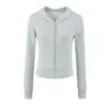 Sudadera con capucha y cremallera de corte slim retro americano para mujer, cárdigan chaqueta deportiva casual corta versátil de otoño