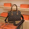 Serie Marca Burro Bolso de Moda Bolso Cruzado con Patrón de Flores Viejas Bolso Tote para Mujer Artículo Caliente de Transmisión en Vivo Bolso de Hombro Único para Viajes de Negocios