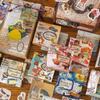 Adesivos caixinha Poesia de Açúcar coleção Coisas Antigas série Caixa de Coleção base para Diário retro material para colagem conjunto de papel 6 tipos