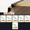 Tira Decorativa de Aleación de Aluminio con Chapa de Madera Tira de Borde Ultra-Delgada en Forma de I 9cm Tira de Microjunta de Aleación de Aluminio en Stock