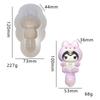Molde de Pellizco de Muñeca Linda Cola Grande Molde para Hornear DIY Molde para Gofres Yeso Vela Animal Molde de Silicona