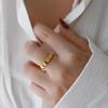 Anillo Exquisito de Rombos Multifacetados Super Brillante para Mujeres, Estilo Popular, Simple, Estilo Frío, Diseño de Alta Gama, Regalo de San Valentín