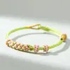 Pulsera de Nudo Flor de Durazno para Hombres y Mujeres, Hilo Rojo Flor de Durazno Producto Semi-Terminado DIY, Se Puede Ensartar con Cuentas, Accesorio, Pulsera de Cuentas de la Suerte, Regalo
