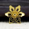 60530 Estilo Antiguo de Cobre Hecho a Mano DIY Base de Flor Tocado de Pétalo Corona de Cabello Material 23*26mm Flor de 6 Pétalos Flor Hueca