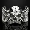 Anel de Cabeça de Dragão do Zodíaco Supremo Transfronteiriço Europeu e Americano Anel de Personalidade Caveira Punk Joia de Mão Dominadora Retrô Masculina