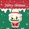 Blocos de Natal compatíveis com Lego mais vendidos no exterior, micropartículas, Papai Noel, Alce, pequenas partículas, brinquedos montados por atacado