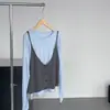 Conjunto de Suéter de Tricô Atmosférico Duas Peças Estilo Coreano Taochuan para Mulheres, Top Camada Solto Yl660-1
