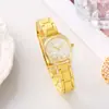 Relógio Feminino Quartz de Pulso de Aço com Mostrador Redondo Digital Popular Transfronteiriço Compacto e Versátil Moderno para Estudantes