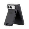 Aplicable a funda para teléfono Apple duo con tarjetero y soporte, a prueba de caídas, textura magnética, protector de pantalla plegable para iPhone Duo