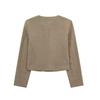 Comercio exterior al por mayor otoño nuevo estilo europeo y americano decoración de solapa redonda cuello redondo chaqueta corta abrigo YY13-2808