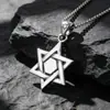 Colgante de acero de titanio con personalidad de estrella hexagonal retro para hombres y mujeres, accesorios de moda para discotecas, fabricantes, fuente SP219