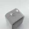 Pendientes de Trébol de Cuatro Hojas de la Suerte con Diamante Brillante de Plata Pura 999, Diseño de Nicho, de Alta Gama y Exquisitos, Pendientes Amigables para las Orejas para Niñas