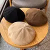 Boina de lã nova para outono e inverno, chapéu de pintor estilo britânico da moda, boina retrô versátil que afina o rosto para homens e mulheres