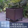 Maceta rectangular de plástico con polea para plantar verduras en el hogar, ideal para exteriores, balcón y jardín.