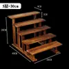Soporte de Exhibición de Escritorio Estante de Almacenamiento de Madera Maciza Soporte Pequeño para Flores Soporte de Plantas de Madera para Suculentas Balcón Soporte de Plantas Multicapa Soporte para Figuras de Pasos