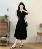Ropa para Mujer Tallas Grandes 2026 Nuevo Estilo para Chicas Gorditas Estilo Hepburn Cintura Ceñida Negra Adelgazante Cubre-Carne Elegante Vestido para Ir al Trabajo