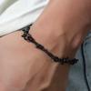 Corrente Pulseira Queimada Marca da Moda Hip-Hop Masculina e Feminina Estilo ins Punk Preto Joias Diablo Acessórios Multiuso