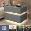 Nova Mesa de Cabeceira Inteligente 2025 para Quarto de Casa Madeira Maciça Toque de Luxo Leve Armário Flutuante Moderno Minimalista Multifuncional