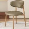 Silla de comedor de madera maciza sintética nórdica, silla de respaldo simple y moderna para el hogar, taburete de escritorio de lujo ligero para restaurante y ocio