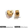 Acero Inoxidable Chapado en Oro de 18 Quilates Corazón Perforado Forma de Estrella de Cinco Puntas Pequeña Cuentas de Diamante DIY Collar Pulsera Cuentas Espaciadoras
