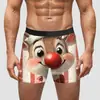 Aliexpress Amazon Regalo Navideño Transfronterizo Año Nuevo Ropa Interior para Hombre Pantalones Cortos de Seda de Leche de Cintura Media Alta Elásticos Transpirables