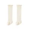 26 Calcetines Largos para Bebé, Estilo Delgado de Verano, Clase A para Recién Nacidos, Calcetines para Bebé sin Costuras con Parte Superior Suelta, Calcetines Anti-Mosquitos, Calcetines de Algodón de Color Sólido