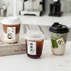 Copo Descartável para Café Calibre 90 Copo para Chá com Leite Formato U Copo para Bebidas Geladas de PET Alta Transparência com Tampa Copo para Embalagem para Levar