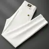 Jeans blancos de alta gama AMAL Hong Kong para hombre, corte recto, ajuste slim, nueva colección primavera 2026, pantalones casual de negocios