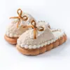 Pantuflas de Algodón con Lazo Dulce para Mujer para Otoño e Invierno para Uso Doméstico en Interiores, Dormitorio, Más Felpa, Suela Gruesa, Cálidas, Pantuflas de Confinamiento