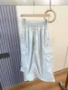Saia de Trabalho Novo Estilo 2026 para Mulheres com Cintura Elástica, Cordão, Múltiplos Bolsos, Saia Midi Evasê, Casual, Secagem Rápida, Emagrecedora