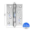 Bisagra Plana Decorativa de Acero Inoxidable de 4 Pulgadas 5 Pulgadas Accesorios de Ferretería para el Hogar Bisagra Gabinete Armario Silencioso Rodamiento Grueso
