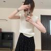 Camiseta Azul Sem Mangas Feminina Verão 2025 Nova Estilo Coreano Versátil Gola U Solta Elegante Suave Top Suéter Encerado